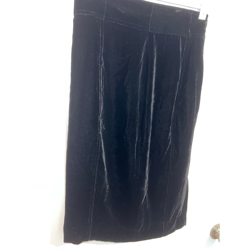 Charles Nolan NY Black Velvet Skirt – Size 8 - Picture 2 of 7